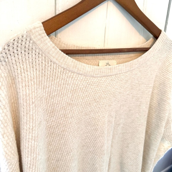 Aerie Cream Colour Sweater, Size Medium, Wide Neck and Cropped Fit - Picture 3 of 6